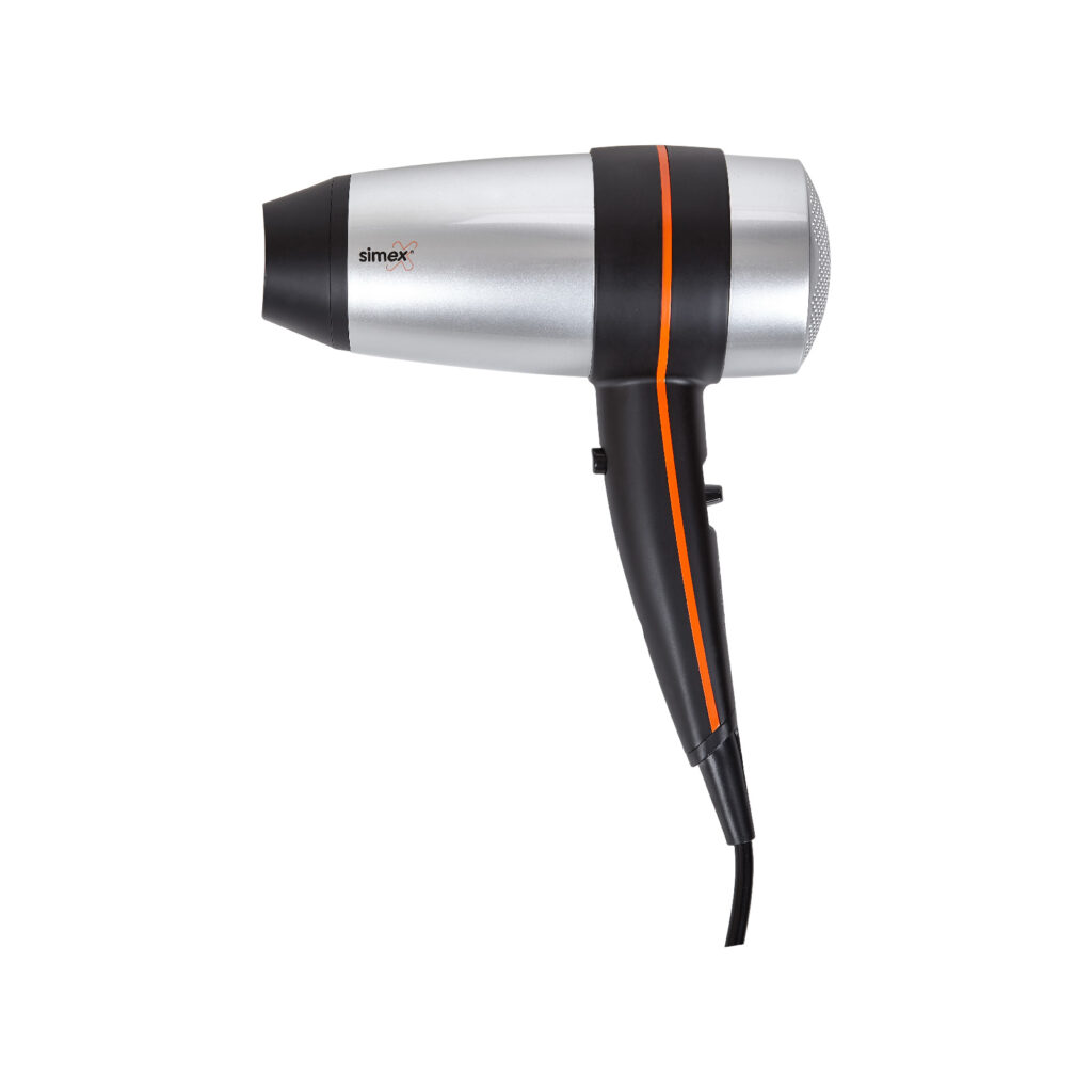 Asciugacapelli argentato senza supporto serie linex – 1.800 W